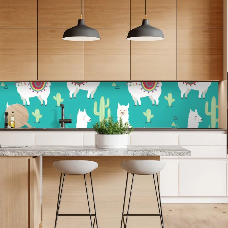 Repositionierbarer Aufkleber lebendige abstrakte pop-art-komposition – Wallnifity®