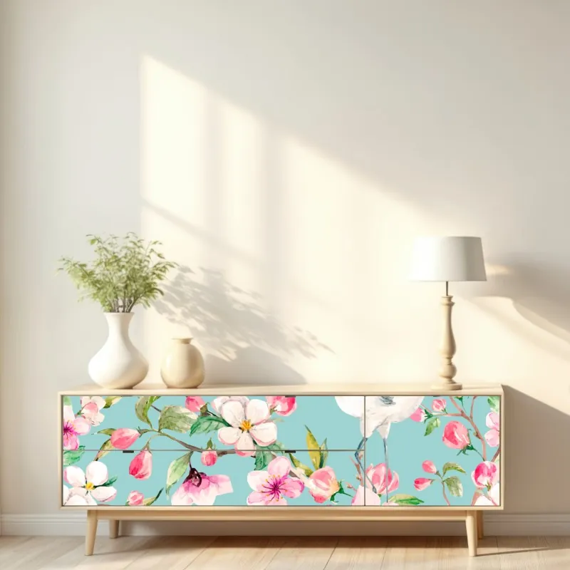 Repositionierbarer Aufkleber leuchtende gelbe sonnenblumen in nahaufnahme – Wallnifity®