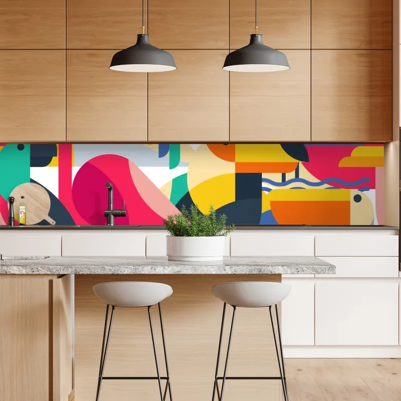 Repositionierbarer Aufkleber dramatische küstenklippen mit meerblick – Wallnifity®