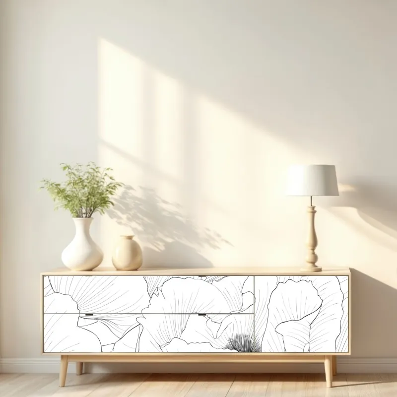 Repositionierbarer Aufkleber goldenes blatt auf schwarzem hintergrund – Wallnifity®