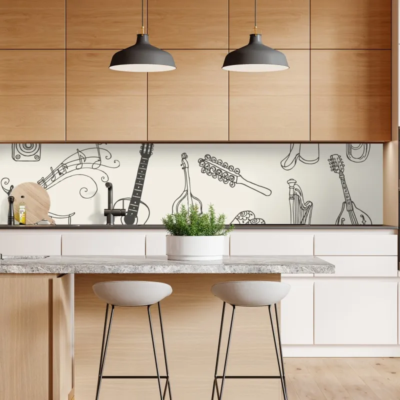 Repositionierbarer Aufkleber nebeliger kiefernwald – Wallnifity®