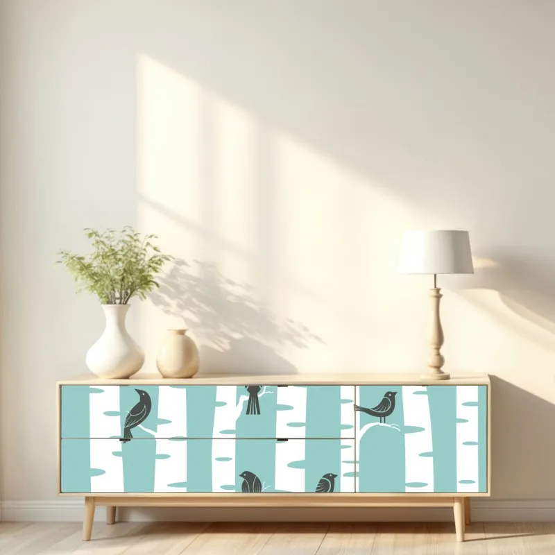 Repositionierbarer Aufkleber tiefrote blüten mit wassertropfen – Wallnifity®