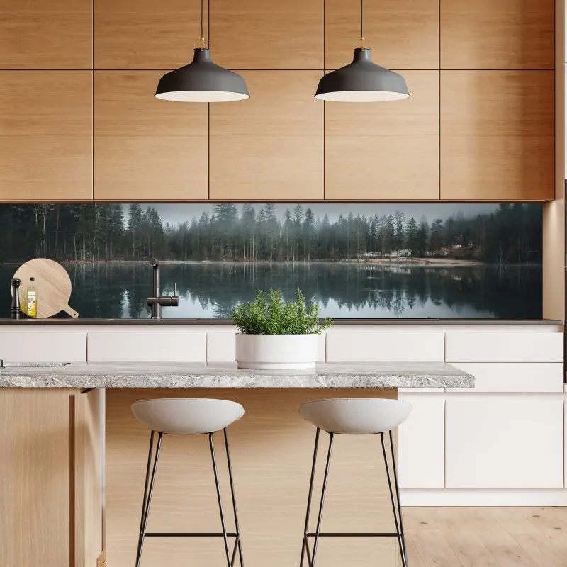 Repositionierbarer Aufkleber tropischer palmstrand – Wallnifity®
