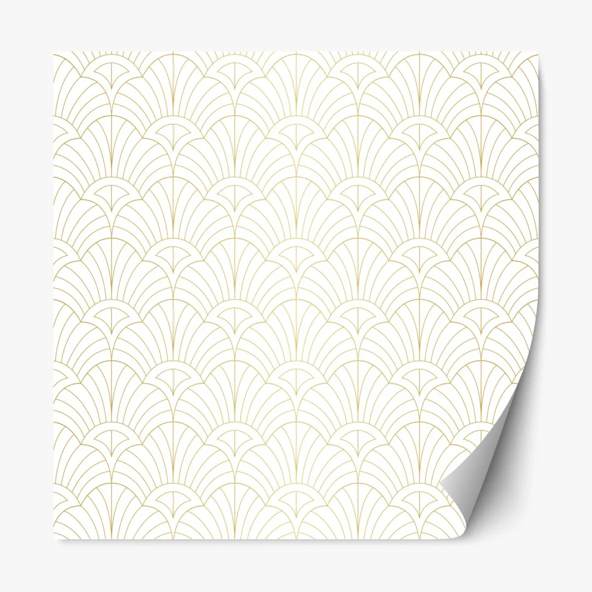 Repositionierbarer Aufkleber goldenes art deco muster – Wallnifity®