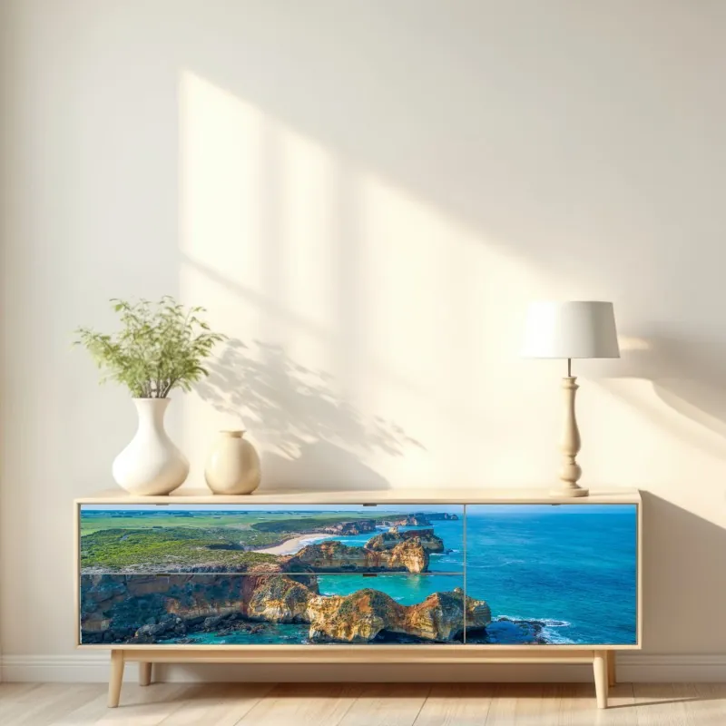 Repositionierbarer Aufkleber vintage sonnenblumen in warmem licht – Wallnifity®