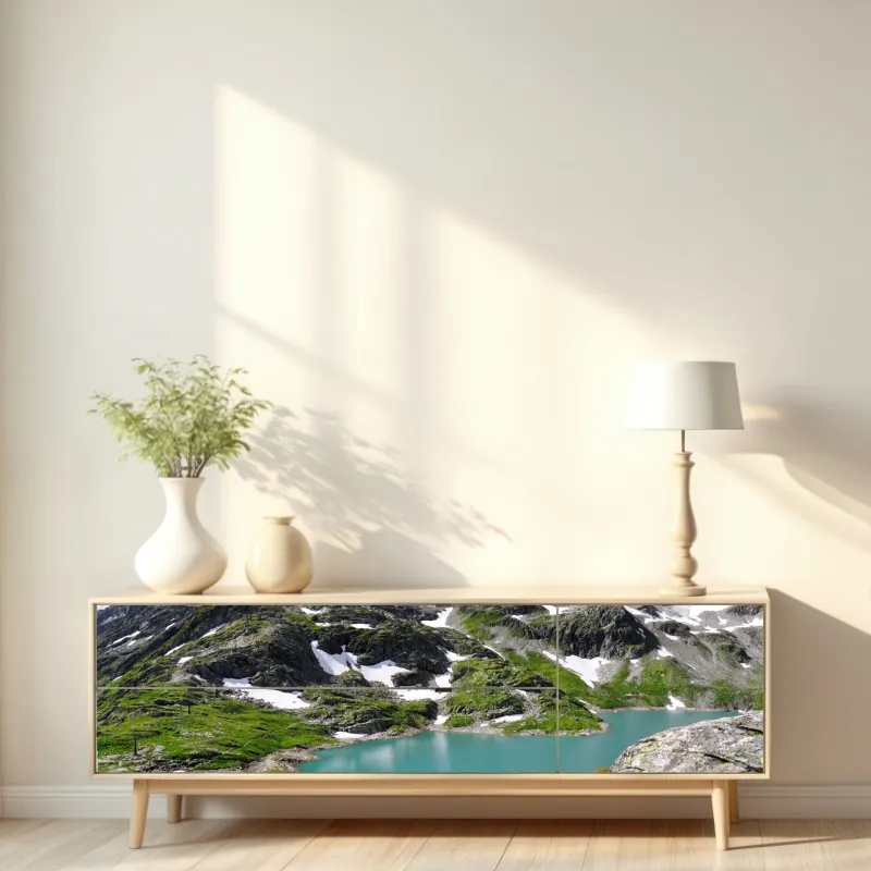 Repositionierbarer Aufkleber vintage sonnenblumen in warmem licht – Wallnifity®