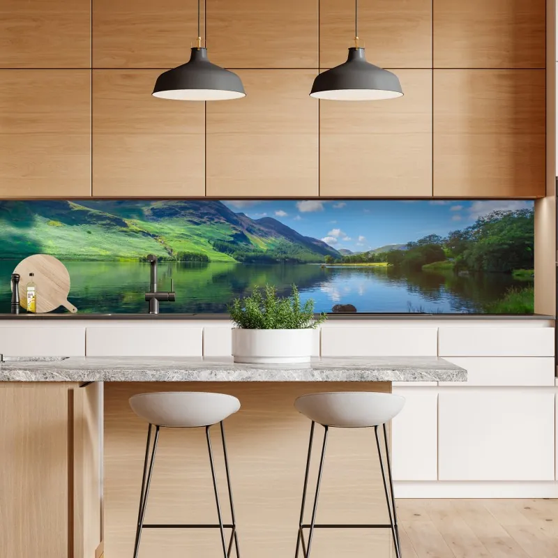 Repositionierbarer Aufkleber minimalistisches geometrisches interieur mit oberlicht – Wallnifity®