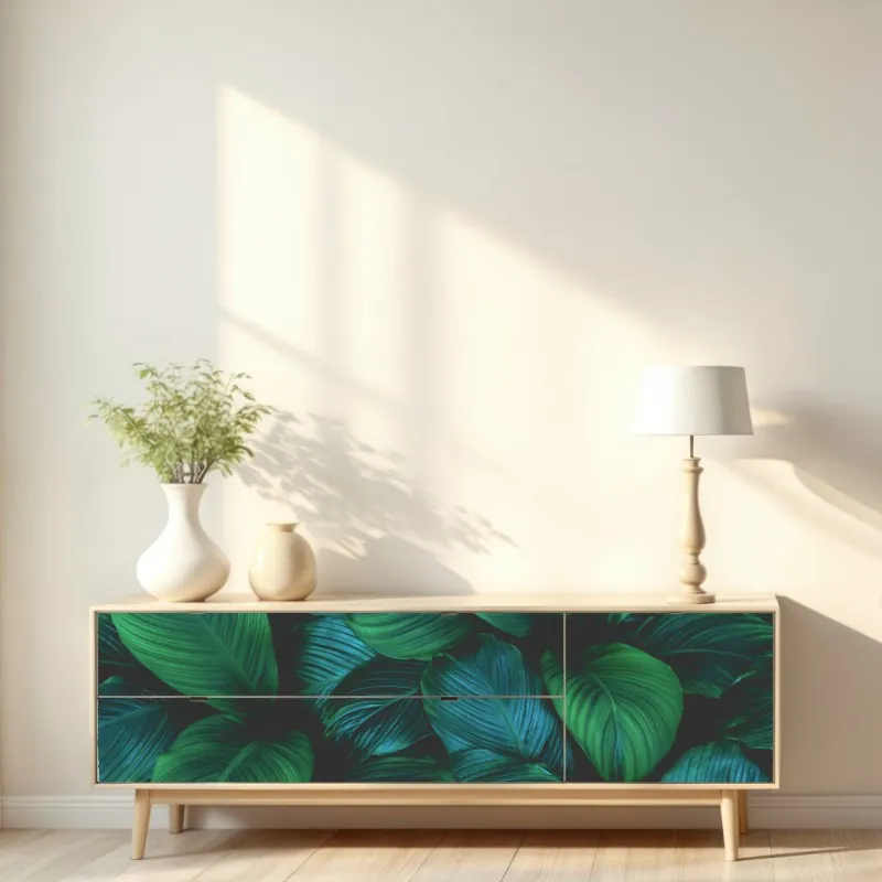 Repositionierbarer Aufkleber elegante violette und weiße callas – Wallnifity®