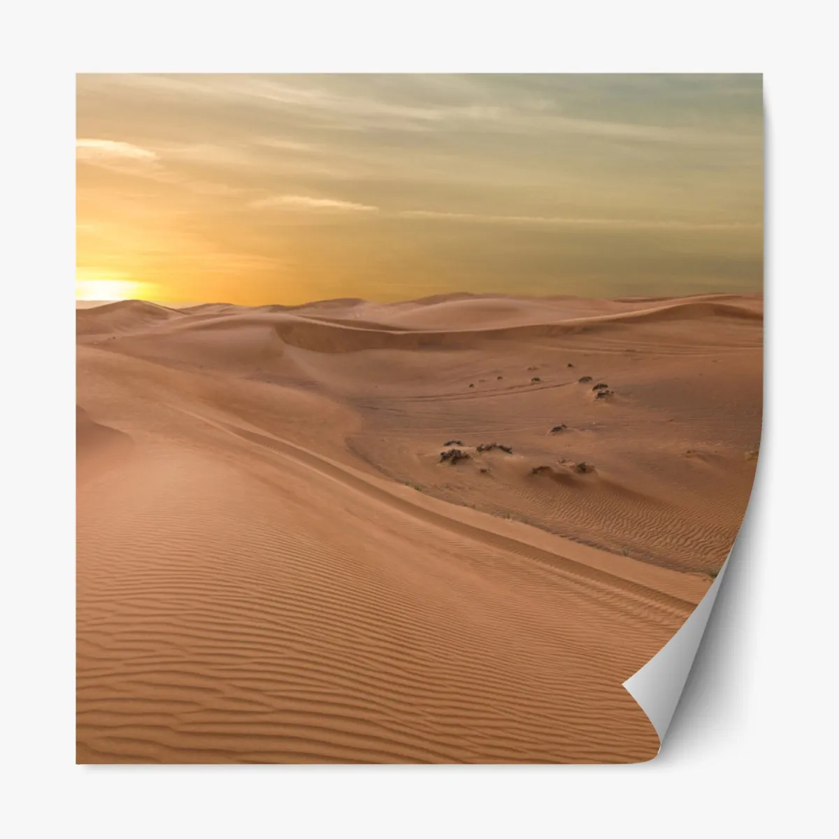 Repositionierbarer Aufkleber sonnenuntergang über der wüste VAE – Wallnifity®