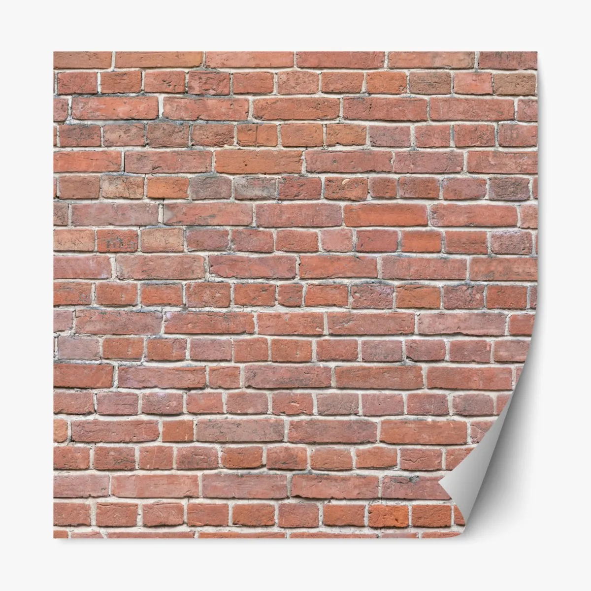 Repositionierbarer Aufkleber textur rote ziegelwand – Wallnifity®