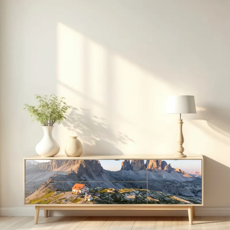Repositionierbarer Aufkleber dramatische küstenklippen mit meerblick – Wallnifity®