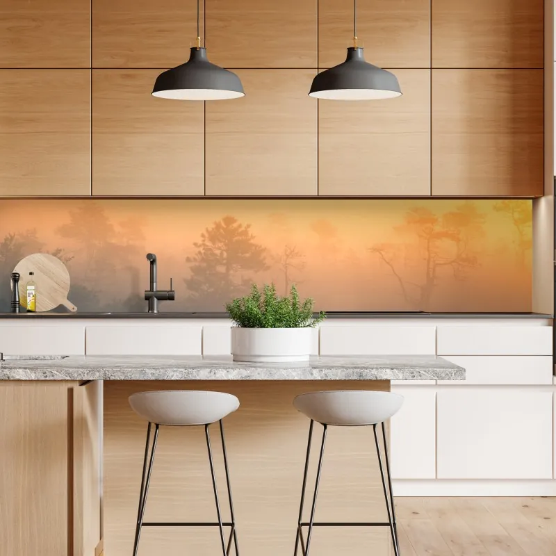 Repositionierbarer Aufkleber goldene stadtansicht bei dämmerung – Wallnifity®