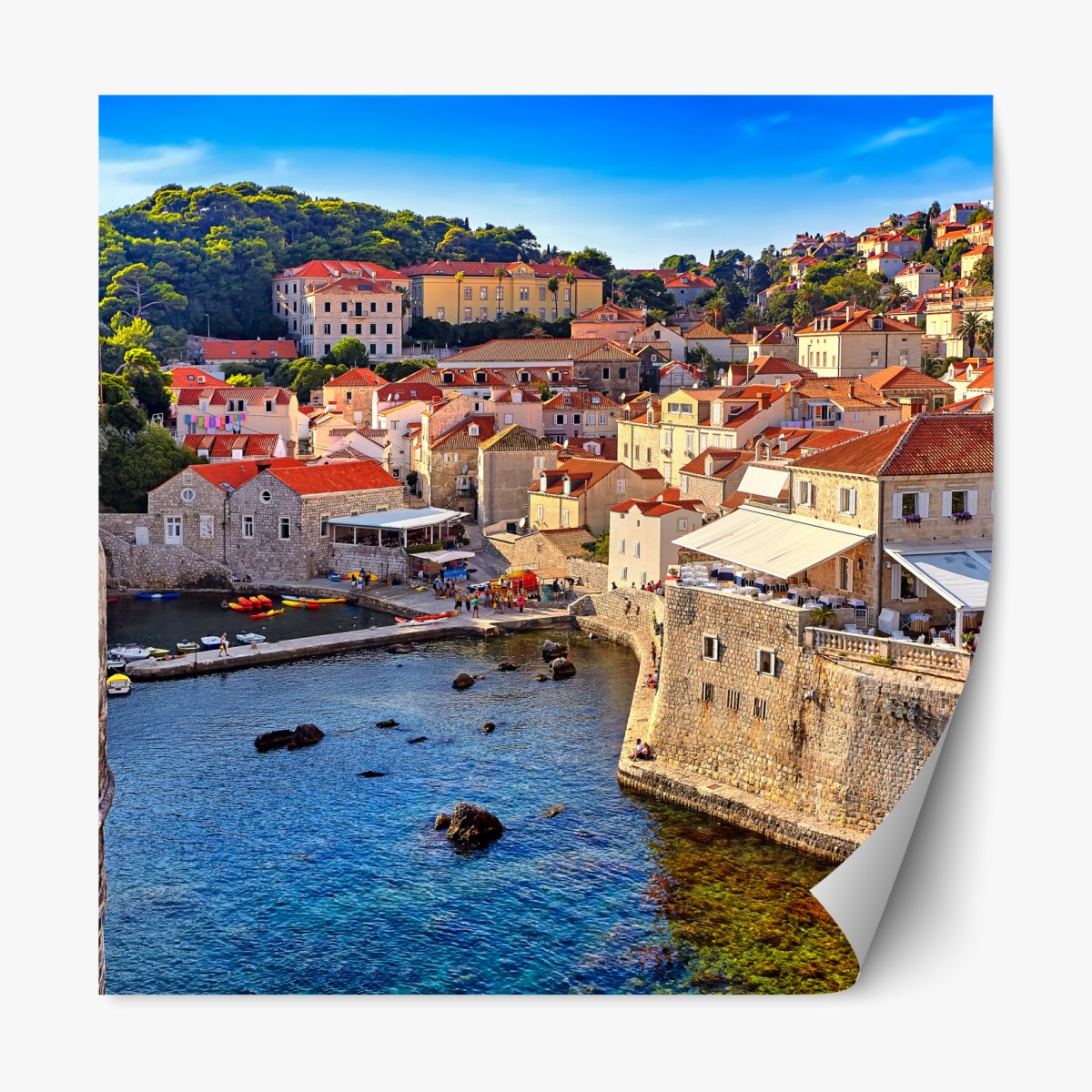 Repositionierbarer Aufkleber Dubrovnik alte stadt am meer – Wallnifity®