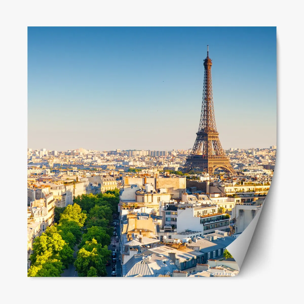Repositionierbarer Aufkleber Paris skyline mit dem Eiffelturm – Wallnifity®