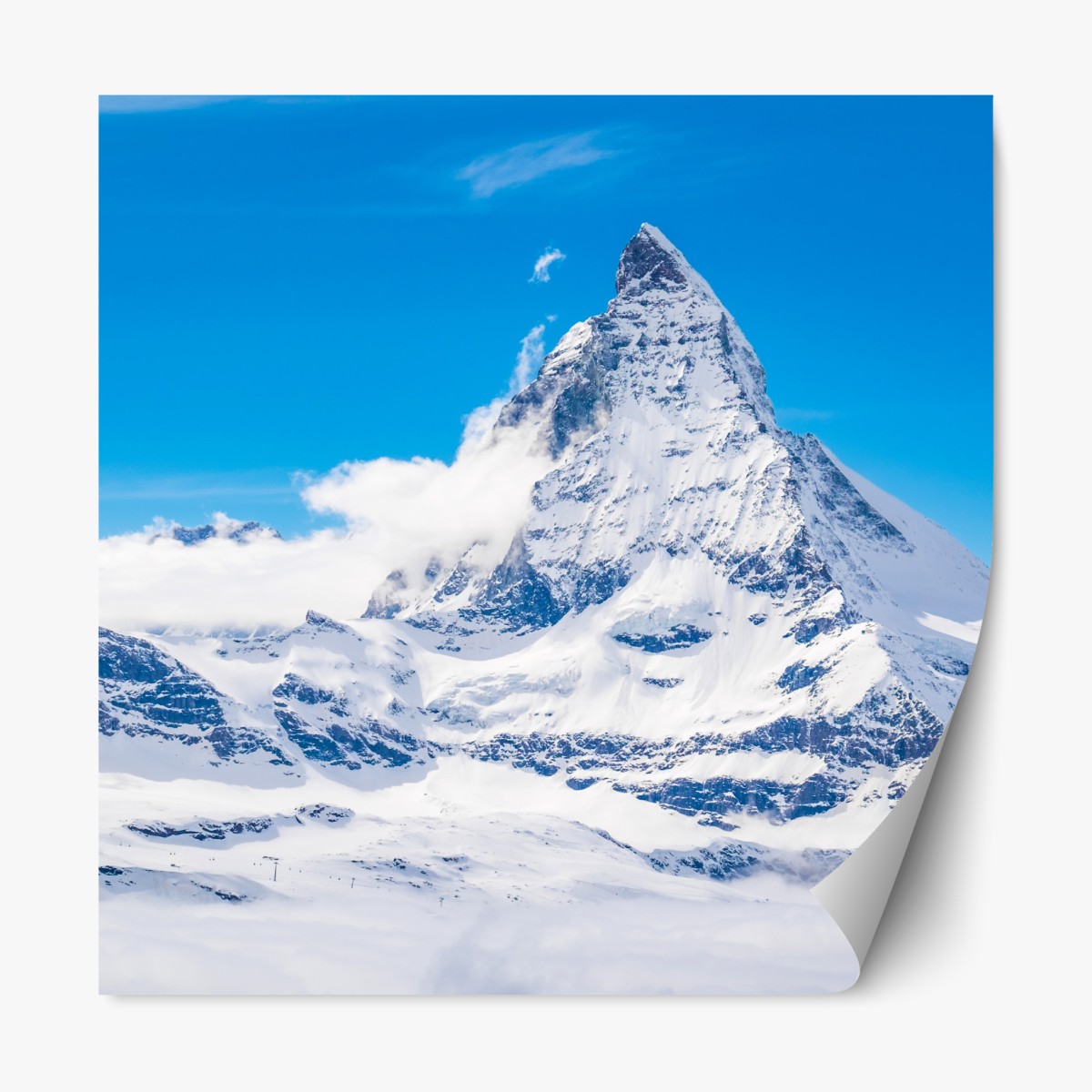 Repositionierbarer Aufkleber Matterhorn majestät vom Gornergrat – Wallnifity®