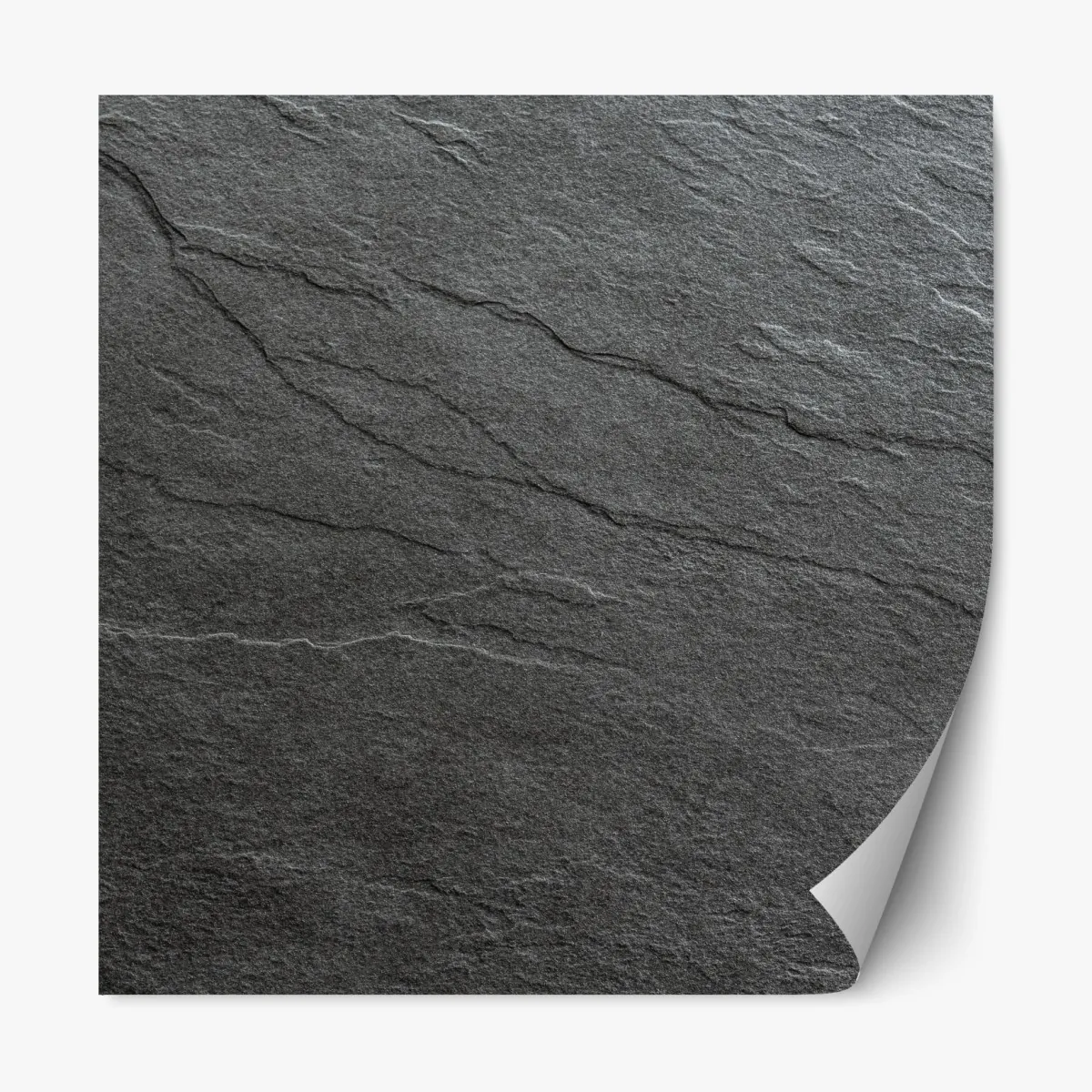 Repositionierbarer Aufkleber dunkle schiefertextur – Wallnifity®