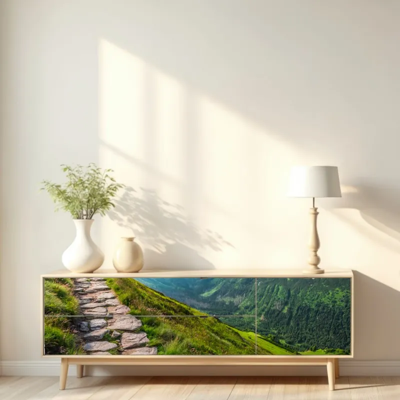 Repositionierbarer Aufkleber Eiffelturm am Champ de Mars, lebendige pariser skyline – Wallnifity®
