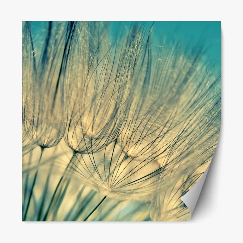 Repositionierbarer Aufkleber goldenes blatt auf schwarzem hintergrund – Wallnifity®
