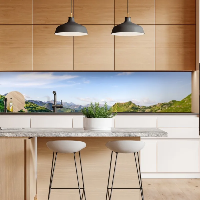 Repositionierbarer Aufkleber märchenschloss in den Alpen – Wallnifity®