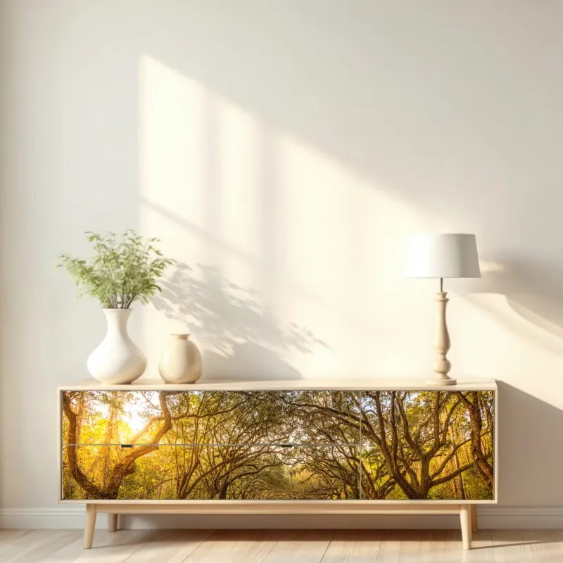 Repositionierbarer Aufkleber türkis und gold abstrakt mit goldenen adern – Wallnifity®