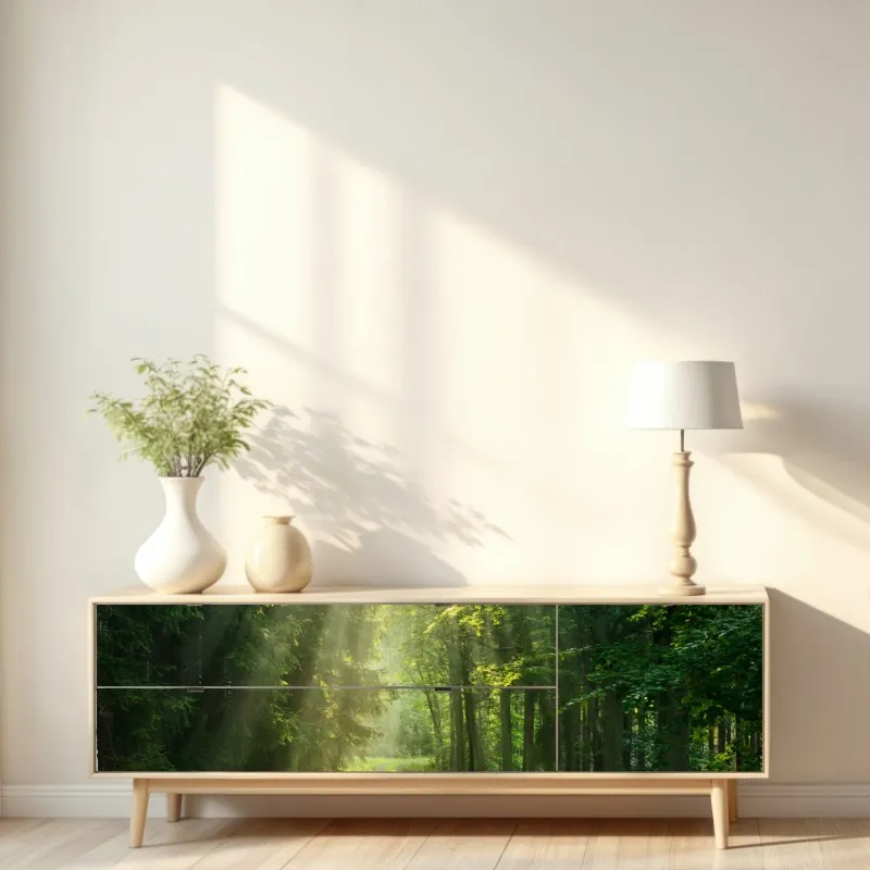 Repositionierbarer Aufkleber sonniger Mittelmeerhafen – Wallnifity®