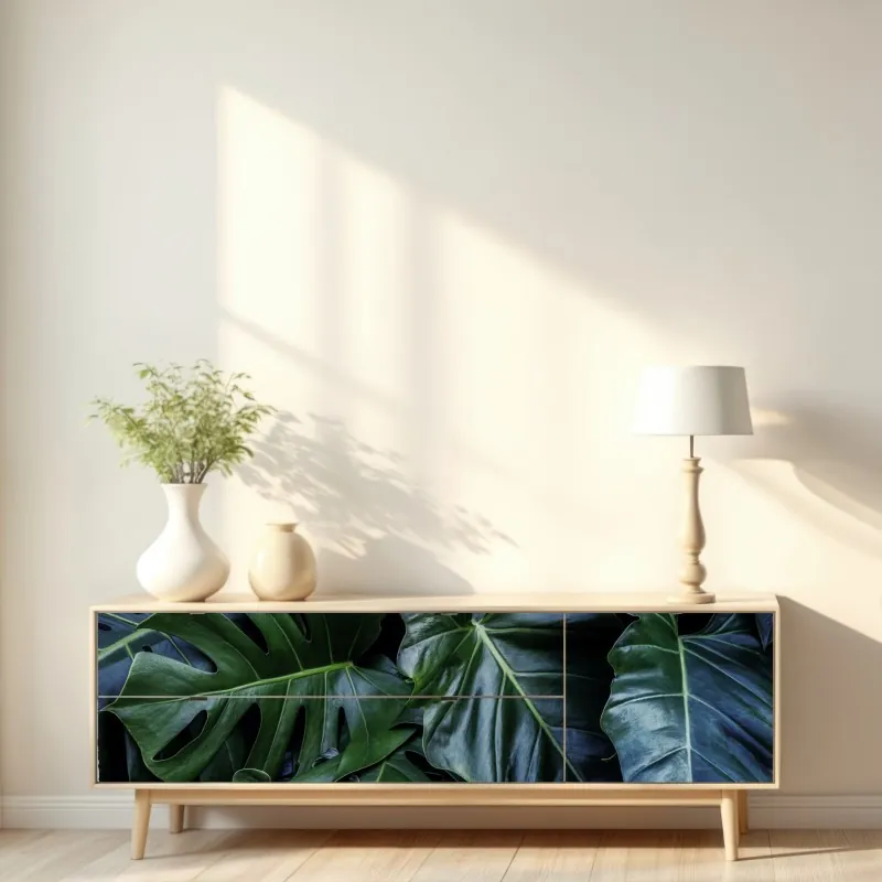 Repositionierbarer Aufkleber monochrome nahaufnahme blüte mit tau – Wallnifity®