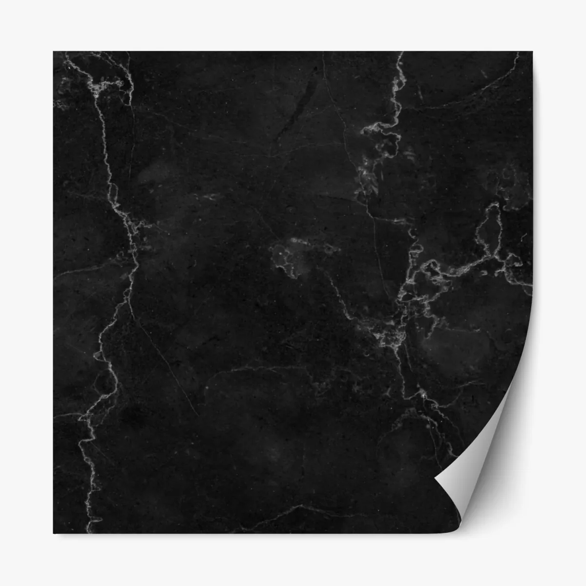 Repositionierbarer Aufkleber schwarze marmortextur – Wallnifity®