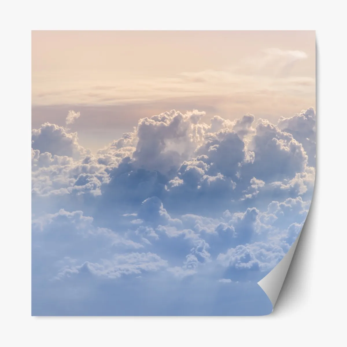 Repositionierbarer Aufkleber sanfte wolken über dem blauen himmel – Wallnifity®