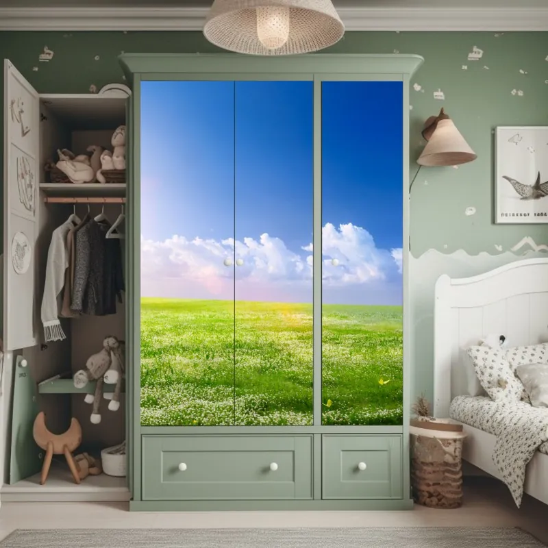 Schrankaufkleber Hongkong hochhaus perspektive – Wallnifity®