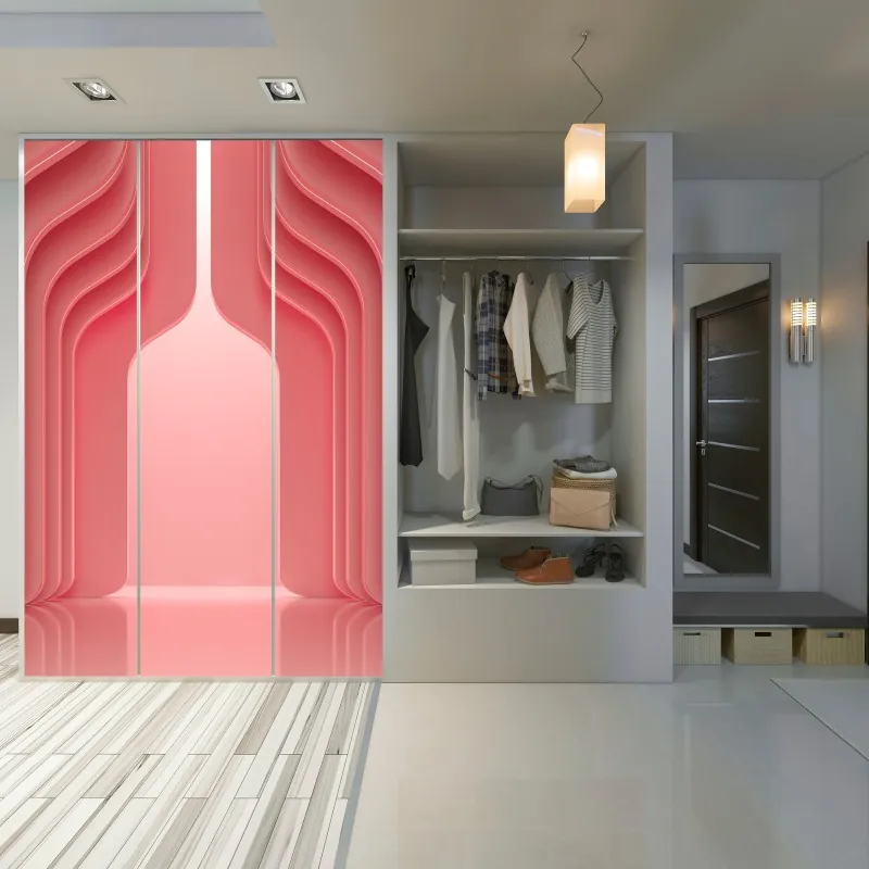 Schrankaufkleber nebliger immergrüner wald – Wallnifity®