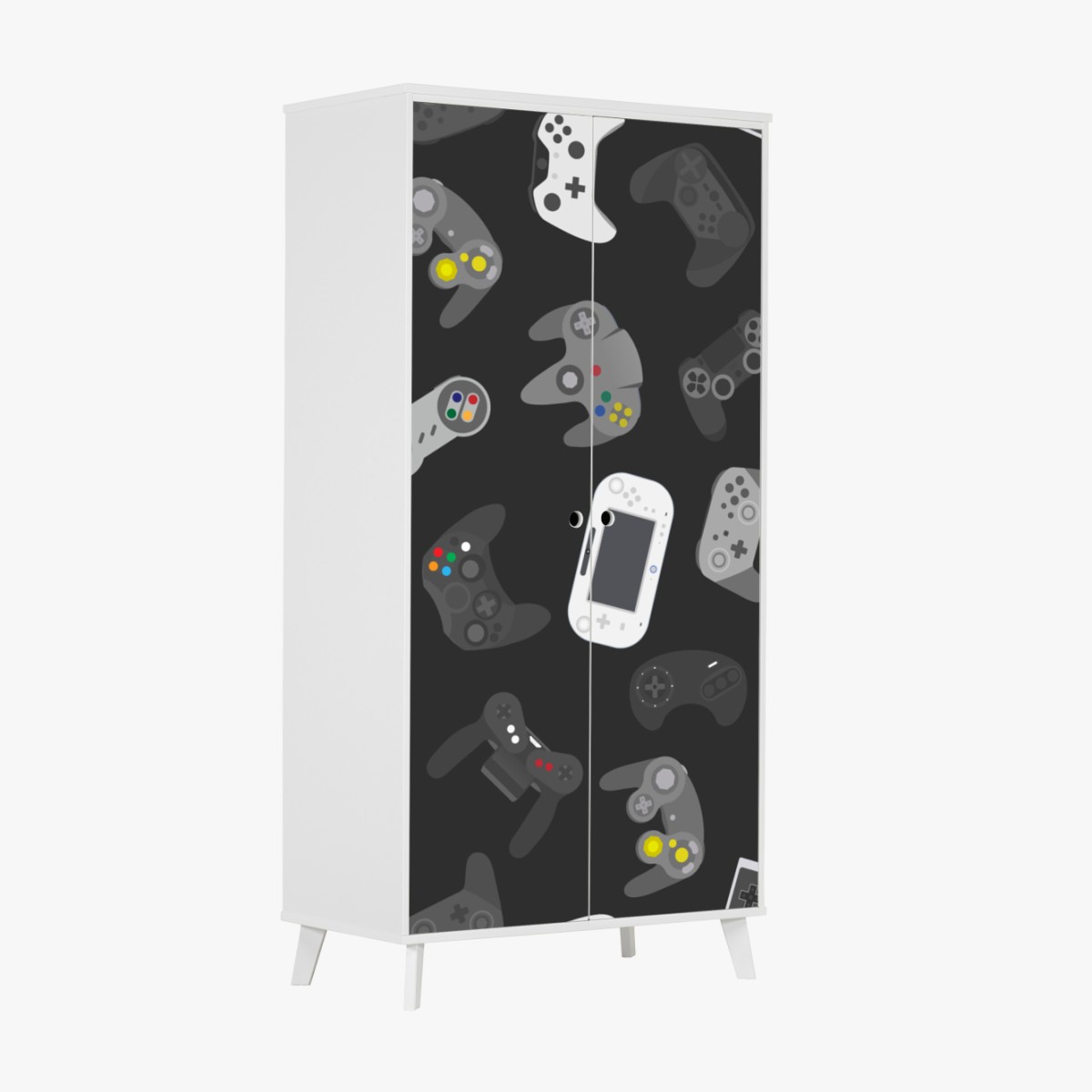 Schrankaufkleber retro controller muster – Wallnifity®