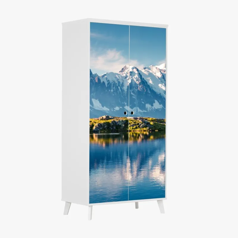 Schrankaufkleber moodige violette blumenstilleben – Wallnifity®