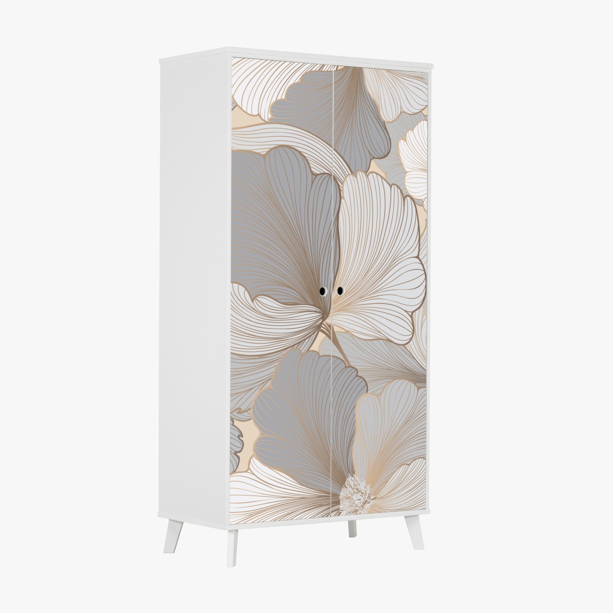 Schrankaufkleber zartes pastell blumenmuster – Wallnifity®