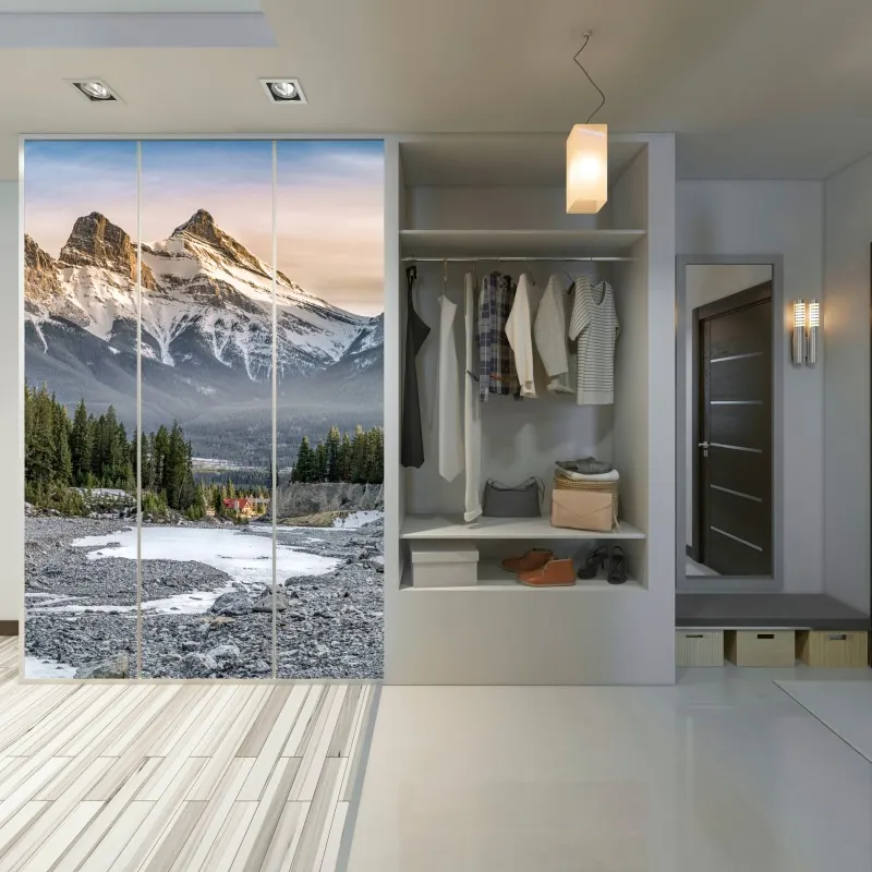 Schrankaufkleber kontrabassist im dramatischen licht – Wallnifity®