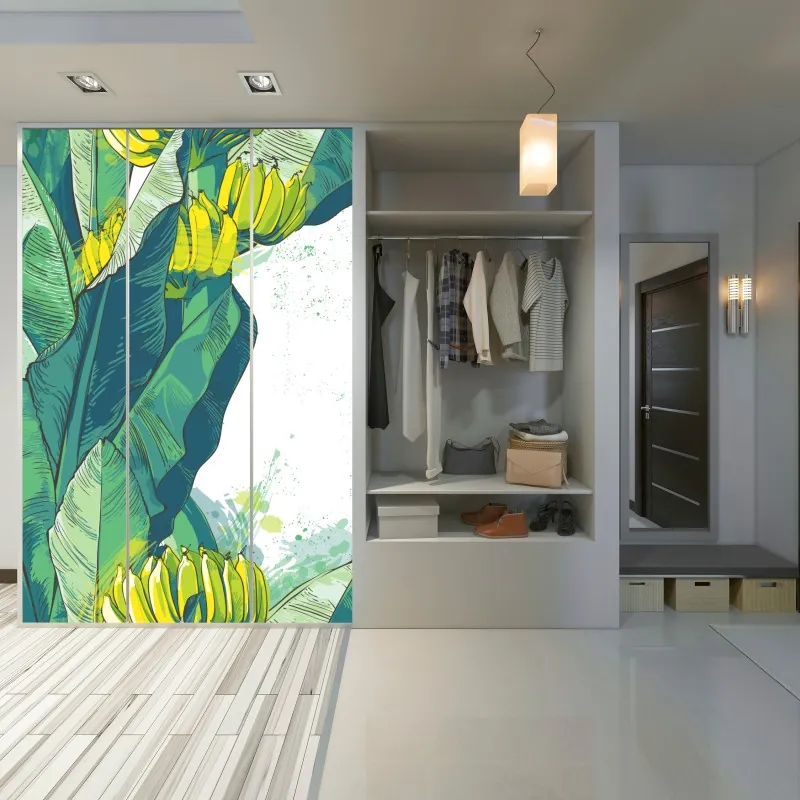 Schrankaufkleber mohnfeld im sonnenuntergang – Wallnifity®