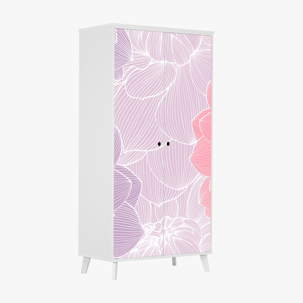 Schrankaufkleber zartes pastell blumenmuster – Wallnifity®