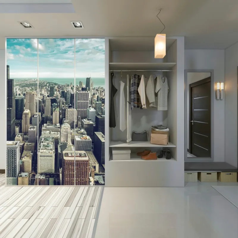 Schrankaufkleber ruhige wolkenlandschaft aus der luft – Wallnifity®