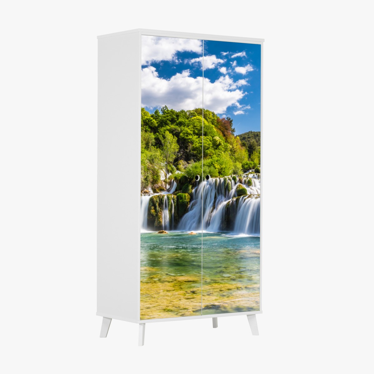 Schrankaufkleber ruhiger wasserfall Skradinski Buk im Krka Nationalpark – Wallnifity®