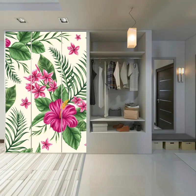 Schrankaufkleber ruhiger bambuswaldweg – Wallnifity®