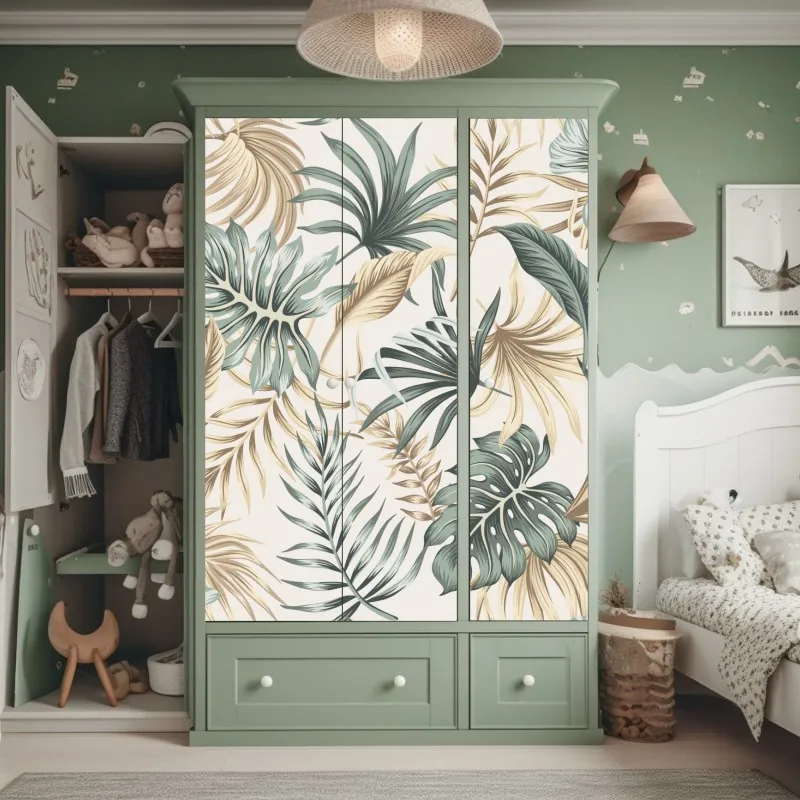 Schrankaufkleber sonnige panoramaaufnahme von Positano an der Amalfiküste – Wallnifity®