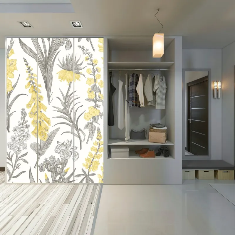 Schrankaufkleber goldene dünenkurven – Wallnifity®