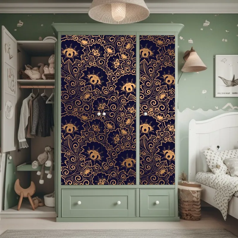 Schrankaufkleber majestätisches löwenportrait in monochrom – Wallnifity®