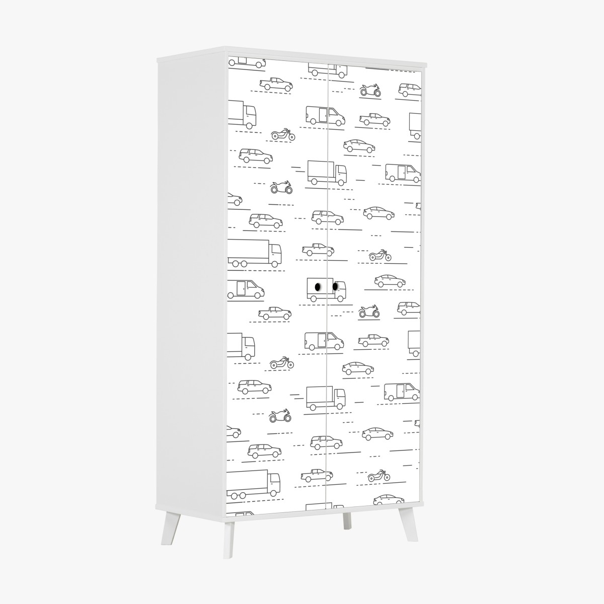 Schrankaufkleber monochromes fahrzeugmuster – Wallnifity®