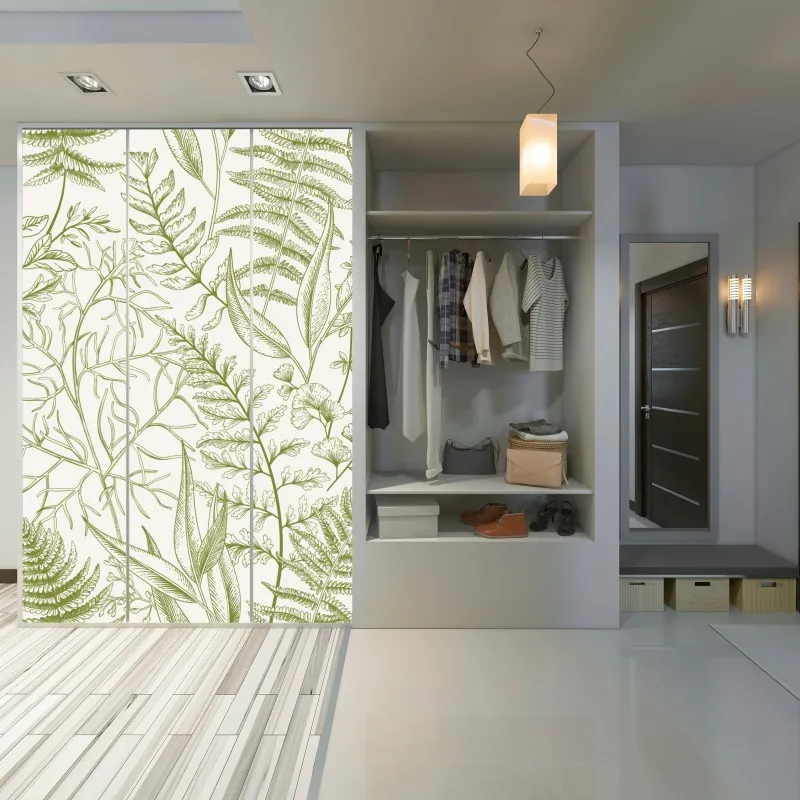 Schrankaufkleber pastellmuster mit rehkitzen und hasen – Wallnifity®
