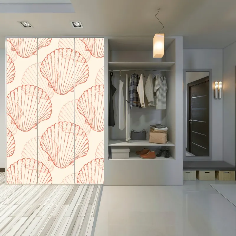 Schrankaufkleber monochrome geschichtete berge – Wallnifity®