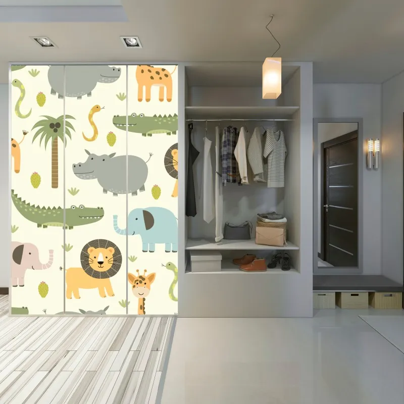 Schrankaufkleber Paris stadtbild bei sonnenuntergang mit dem Eiffelturm – Wallnifity®