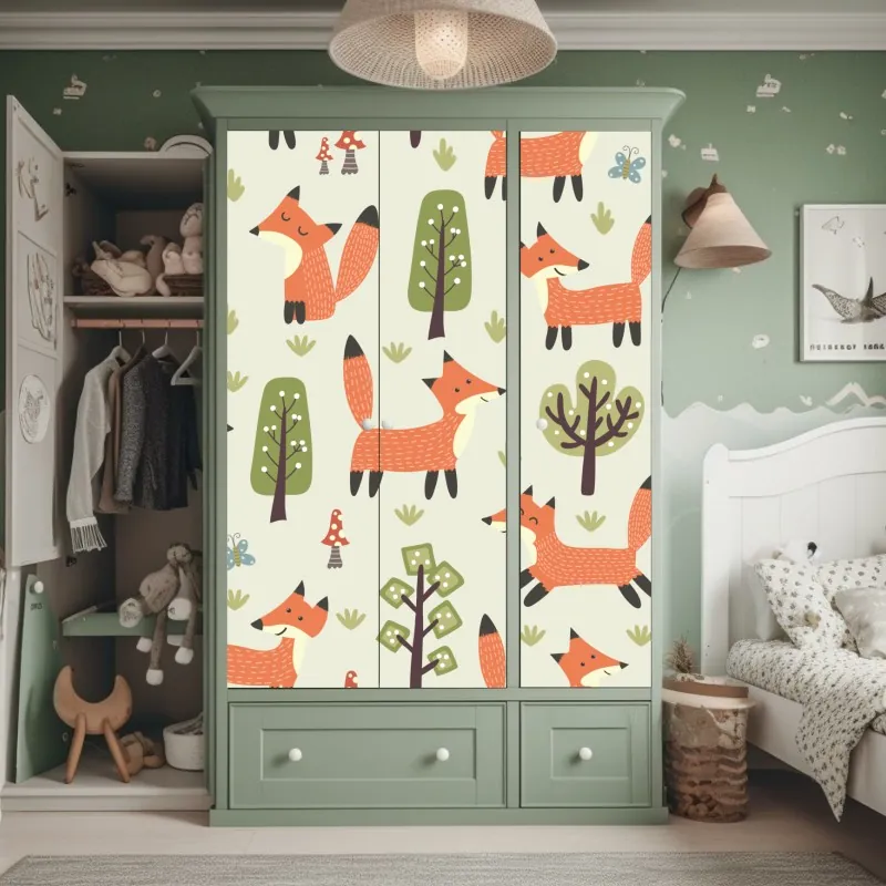 Schrankaufkleber zarter löwenzahn vor türkisfarbenem hintergrund – Wallnifity®