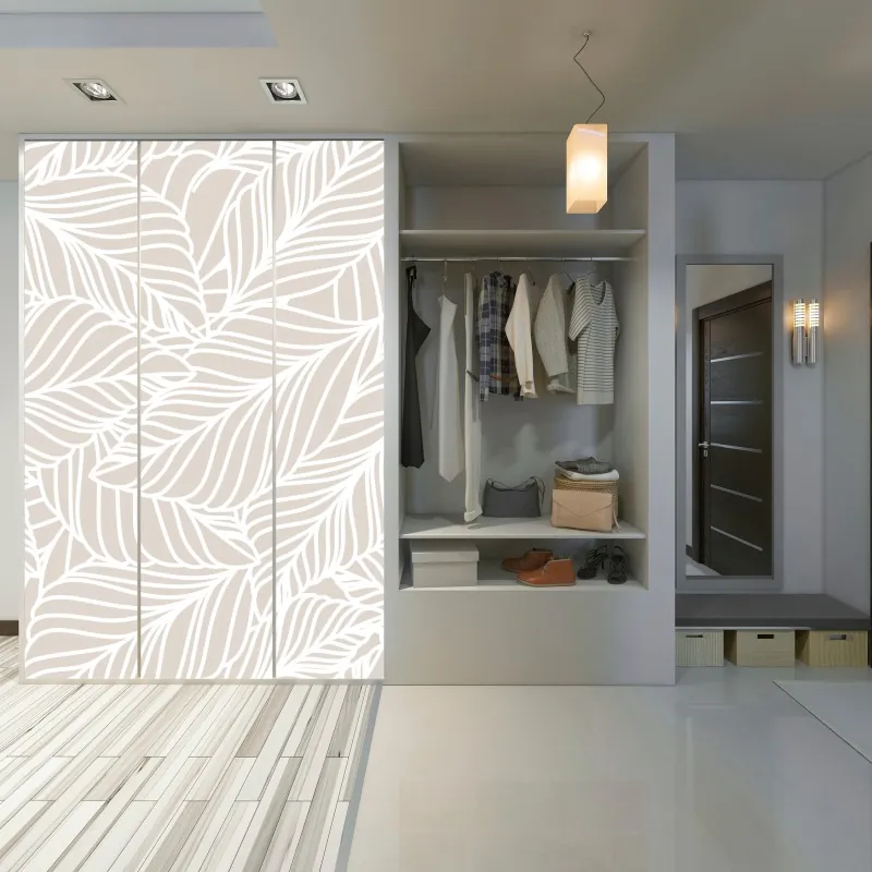 Schrankaufkleber schwarz-weißes marmormuster – Wallnifity®