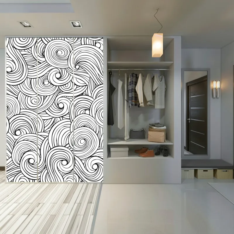 Schrankaufkleber dramatische graue wolkenlandschaft – Wallnifity®