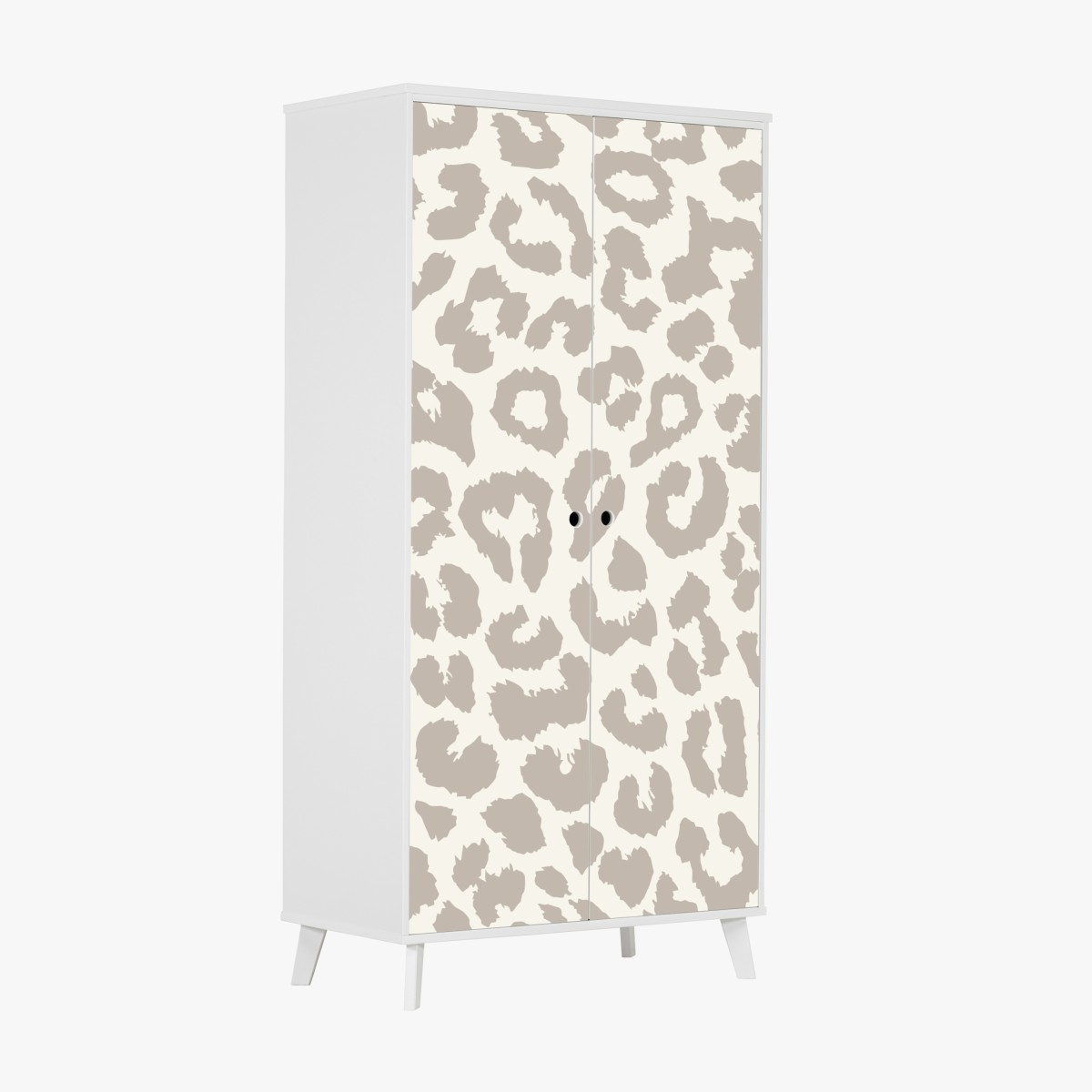 Schrankaufkleber neutrales beiges leopardenmuster – Wallnifity®